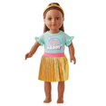 thumbnail image 3 of My Life As Doll 2 Pack Fashion Bundle, Includes Pleadted Metallic Skirt and Pink Camo Active Outfit for 18" Dolls, 5 Pieces, 3 of 5