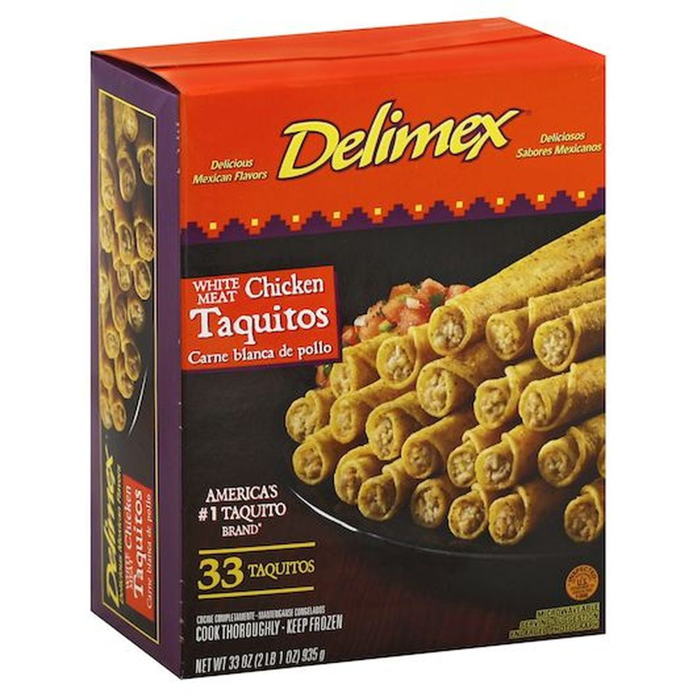 Delimex Chicken Taquitos, 2.062 Pound -- 8 per case. - Walmart.com