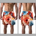 thumbnail image 3 of luoweisi Men's Beach Shorts Quick Dry Swim Trunks with Mesh Lining Art Flowers L, 3 of 5