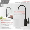 thumbnail image 4 of Stylish Ht 14” Matte Black Single Handle Kitchen Faucet with Drinking Water Tap K131NK142N, 4 of 10