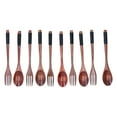 thumbnail image 3 of Wooden Flatware Set, Reusable Soup Spoon Wooden Dinner Utensil Set Wooden Tableware Set  For Restaurant For Household For Dinner For Kitchen, 3 of 8