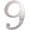 Silver, variant on Deltana RN6-9U15 6" Numbers; Solid Brass; Satin Nickel Finish