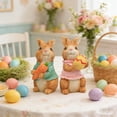 thumbnail image 3 of Exquisite Rabbit Figurine Animal Sculpture Desktop Ornament For Home, 3 of 7
