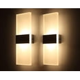 thumbnail image 1 of L&aacute;mpara Arbotante De Pared Dormitorio Moderna Iluminacion de Interior Aplique De Pared para Habitaciones Luces Led 29 * 11cm (Negro) Luz C&aacute;lida Para Hogar Sala De Estar (Negro, 2, 1 of 8