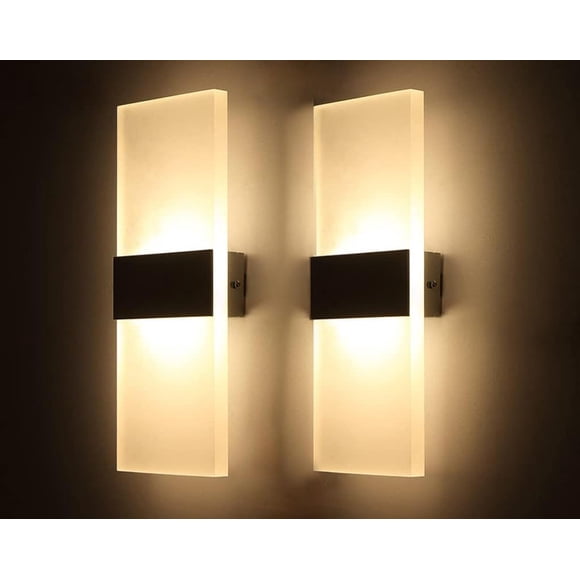 Lámpara Arbotante De Pared Dormitorio Moderna Iluminacion de Interior Aplique De Pared para Habitaciones Luces Led 29 * 11cm (Negro) Luz Cálida Para Hogar Sala De Estar (Negro, 2