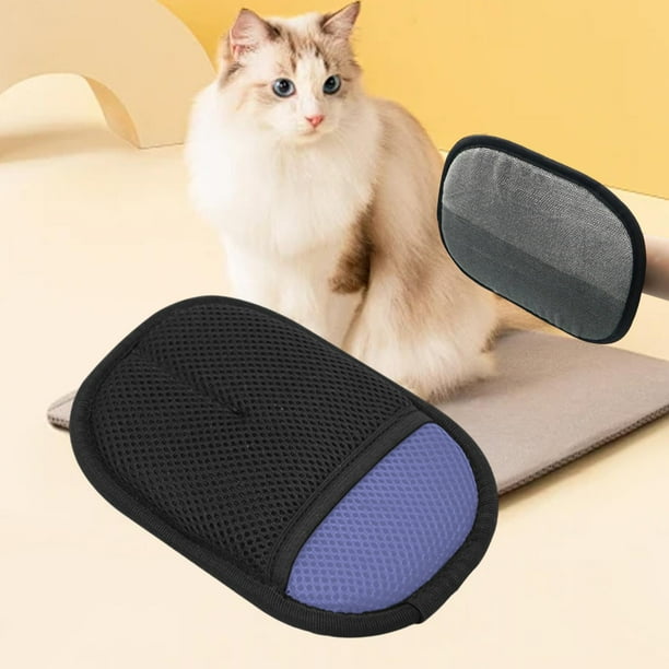 Guante para quitar el pelo de mascotas, guante para el cuidado de perros y gatos, para pelo largo y corto, cojines de coche, sofás, ropa y alfombras. Púrpura