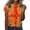 Yellow, variant on Womens Business Tops Graphic Print Short Sleeve Round Neck Rugby Shirt for Women,Beige,L