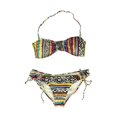 thumbnail image 2 of Hobie Womens Printed Middle Gather 2 Piece Bandeau, Multicoloured, Small, 2 of 2