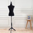 thumbnail image 3 of Ktaxon Black Female Mannequin Torso Dress Form Display W/ Black Tripod Stand, 3 of 9