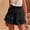 Black, variant on Women Booty Shorts Pleated Summer Casual Ruffled Short Navy M