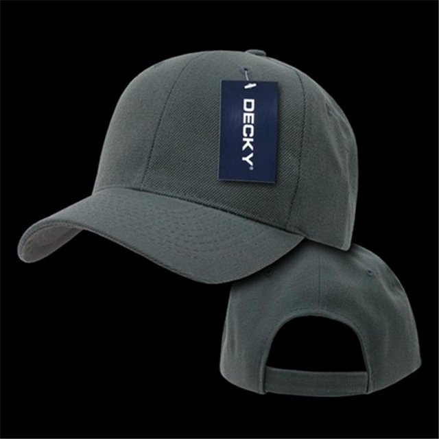 Decky 207-CHA Deluxe Baseball Cap, Charcoal