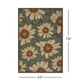 thumbnail image 5 of Afuera Living 90x63" Indoor/Outdoor Fabric Floral Area Rug in Blue/Brown, 5 of 13