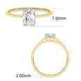 thumbnail image 5 of 14K Yellow Gold Radiant Shape Lab Grown Diamond Basket Split Shank Solitaire Engagement Ring - 1 Carat (Ring Size: 4.5), 5 of 5