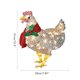 thumbnail image 3 of Pollo Iluminados Con Bufanda Escultura De Pollo De Resina Jardín Al Aire Libre Decoración De Césped Inevent HA044134-03, 3 of 6