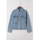 thumbnail image 4 of ABPHQTO Chaqueta de mezclilla desgastada azul cielo Raised On 90's Country para mujer, 4 of 4