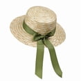 thumbnail image 3 of Women French Style Flat Top Bucket Hat For Summer Seaside Beach Casual Wear, Green, 3 of 7