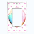 thumbnail image 5 of Metal Light Switch Plate Cover Rainbow Swirl Doughnut Pink Heart Wallpaper CAK039, 5 of 13