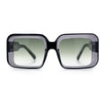 thumbnail image 3 of Womens Polarized Mod Rectangle Minimal Vintage Vibe Hipster Sunglasses Slate - Green, 3 of 8