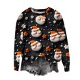 thumbnail image 2 of Sudadera con capucha de Papá Noel y reno para Navidad, sudadera con capucha con estampado 3D de dibujos animados de anime para hombres, mujeres y adultos unisex, 2 of 4