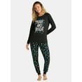 thumbnail image 2 of Holiday Time Matching Family Sleepwear Women's Long Sleeve Top and Pants, 2-Piece Pajama Set, Sizes S to 3X, 2 of 8