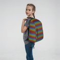 thumbnail image 6 of Honeii Rainbow Chequerboard Print Lightweight Backpacks,Carry on Backpack,Durable Backpack for School, Work & Travel, 6 of 7