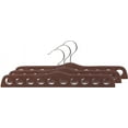 thumbnail image 2 of Walnut Finish Wood Scarf Hanger with 10 Holes and Chrome Hardware in 17 1/2" Length X 3/4" Thick, 1 Hanger, 2 of 6