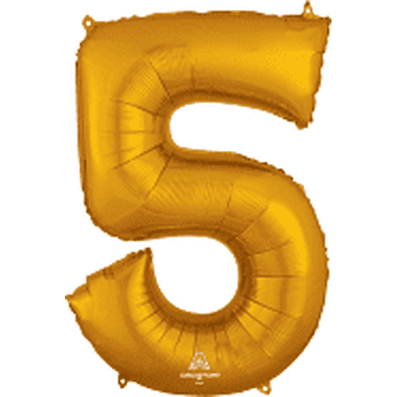 Number 5 Gold 34 in