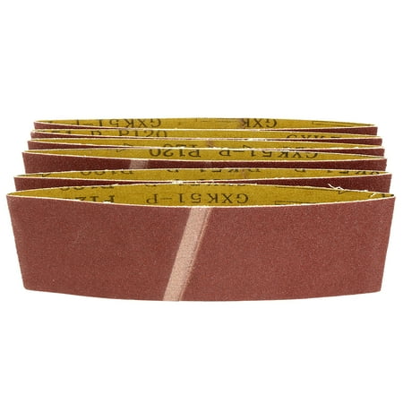 

Uxcell 3 x 18 120 Grit Lapped Joint Aluminum Oxide Sanding Belts 6 Pack
