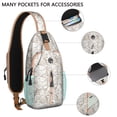 thumbnail image 2 of Crossbody Sling Backpack for Women Men Sea Shells Vintage Beach Sea Shore Conch Shell Shoulder Sling Crossbody Casual Chest Bag for Travel Sports Running Hiking, 2 of 6