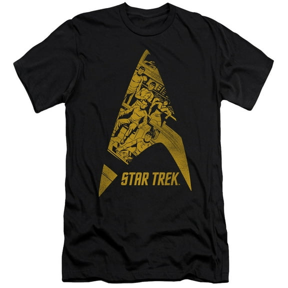 Star Trek Delta Crew Adult 30/1 T-Shirt Black