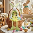 thumbnail image 3 of Conejito de Pascua de peluche, adorable conejo de pie con patas retráctiles de 43 cm, adornos de conejo de Pascua, figuras de conejo de Pascua para decoración del hogar., 3 of 6