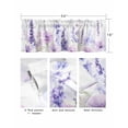 thumbnail image 3 of Spring Flowers Curtain Valance for Windows/Living Room/Kitchen/Bathroom/Café, Short Rod Pocket Tier Curtain Window Treatment Panel Watercolor Idyllic Lavender Purple Plant Topper Curtain 54''x18'', 3 of 6