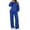 Blue #665, variant on Women's 2 Piece Sweatsuit Set Oversized Crewneck Sweatshirt and Wide Leg Pants, Casual Fall Travel Lounge Outfit with Front Pocket Matching Lounge Set, 2XL