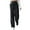 Black, variant on Wide Leg Pants For Women Corduroy Button Elastic High Wasit Pockets Trousers 2024 Fall Fashion Casual Solid Color Loose Comfortable Straight Leg Pants