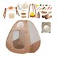 thumbnail image 1 of Juego de equipo de acampada para niños de 34 piezas, desarrollo de fogata al aire libre con tienda de campaña, juguete para interior y exterior,, 1 of 9