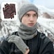 thumbnail image 3 of Bufanda guantes para pantalla táctil sombrero grande bufanda guantes conjunto gorro de calavera de punto grueso, 3 of 5