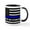 White/Black Inside, variant on CafePress - Thin Blue Line United Mugs - 11 oz Ceramic Mug - Novelty Coffee Tea Cup