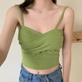 thumbnail image 5 of Greyghost ZL-Women's new summer sexy solid color gathered wild tube top strap Sexy Wrap Chest Cross Anti-glare Tube Top Wear Inner Wear, 5 of 5