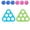 H, variant on Hexagonal/Triangular Shape Water Tossing Plaything for Pool Entertainment Thick Inflatable Swimming Toy with Bright Dye Water Toss Dolls (E)