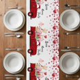 thumbnail image 6 of Valentine's Day Table Runner - 70 Inch Long, Kitchen Dining Table Runner Dresser Scarves, Pink Love Heart Truck Floral Romantic Farmhouse Decor for Coffee Tables Wedding Party Banquet, 6 of 8