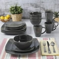 thumbnail image 7 of Gibson Soho Lounge Square 16-Piece Dinnerware Set, Gray, 7 of 7