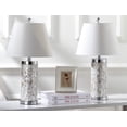 thumbnail image 3 of SAFAVIEH Diana 25 in. Clear Shell Table Lamp with White Polyester Shade, Set of 2, 3 of 7