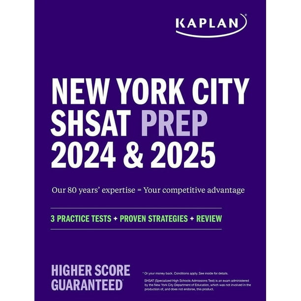 Kaplan Test Prep NY New York City Shsat Prep 2025 & 2025 3 Practice