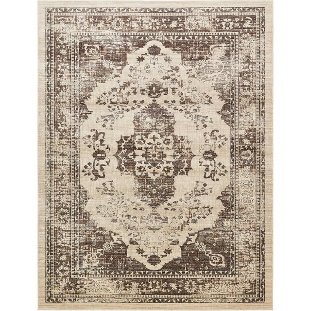 Unique Loom Tapis Vintage Oslo 10' x 13' Rectangle Beige/brun