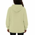 thumbnail image 3 of Womens Hoodies Pullover Comfy Hooded Oversized Long Sweatshirts Ladies Casual Fall Sweaters Tops with Pockets Yellow L, 3 of 3