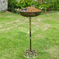 thumbnail image 4 of Cast Iron Bird Bath, Bird Baths for Outdoor, Metal Bird Bath with Bird Statues Bird Bath and Bird Feeder Bowl Tray Yard Garden Lawn Outside Decoration, 4 of 8