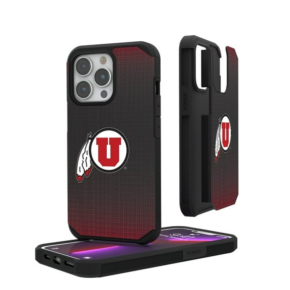 Utah Utes Linen Logo iPhone Rugged Case