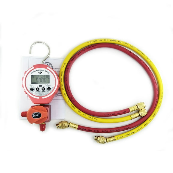 Pressure Gauge Refrigeration Manifold Meter Vacuum Pressure Manifold Tester Meter HVAC Temperature Tester ,Accurately Measure