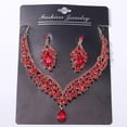 thumbnail image 3 of Crystal Jewelry Set Rhinestone Choker Necklace Teardrop Jewelry Suit for Women, 3 of 5