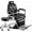 Black+Silver with Stool, variant on Advwin Vintage Heavy Duty Barber Chair, 360 Degree Swivel Reclining Barber Chair, Hydraulic Salon Chair with Adjustable Headrest & Towel Bar for Barbershop Beauty Spa Tattoo, Black